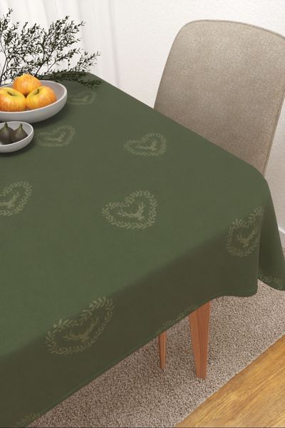 Tischdecke eckig Lysel #3J Villora in jagdgrn