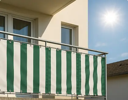 Balkon Sichtschutz als Sonnenschutz