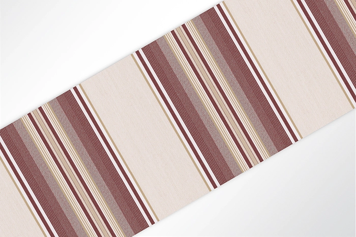 Markisenstoff mit auffälligem Muster aus Streifen