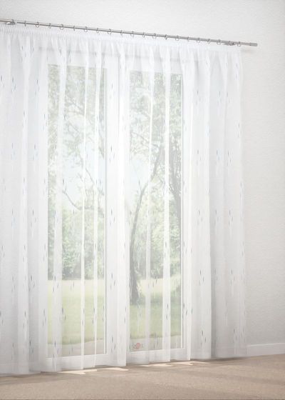 Gardinenstore in blau