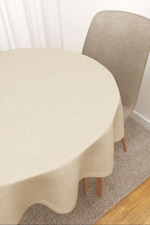 Tischdecke rund Lysel #2T Basiroa in beige