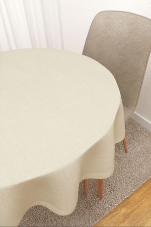 Tischdecke rund Lysel #2T Mocorito in beige