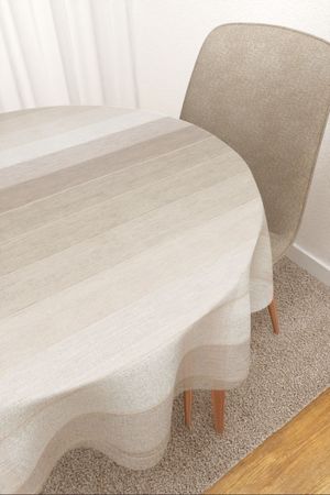 Tischdecke rund Lysel #2T Odisea in beige