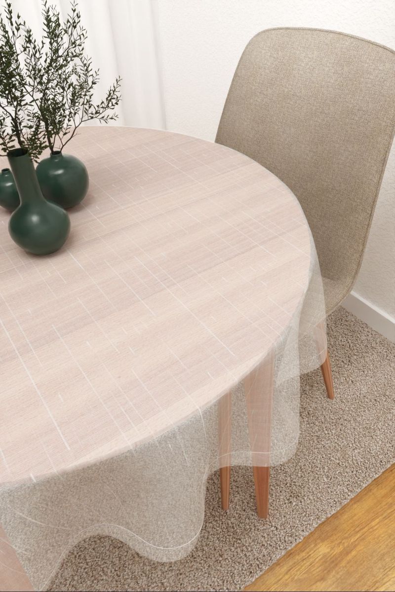 Tischdecke rund in wei