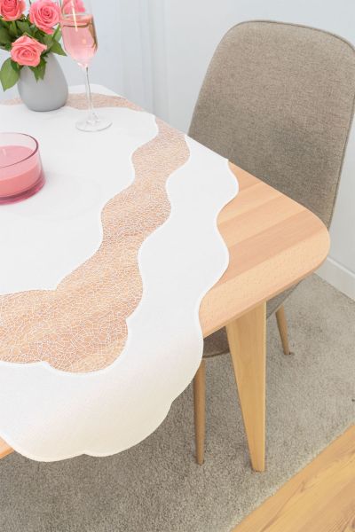 Tischdecke Plauener Spitze #1W Kiana in Beige