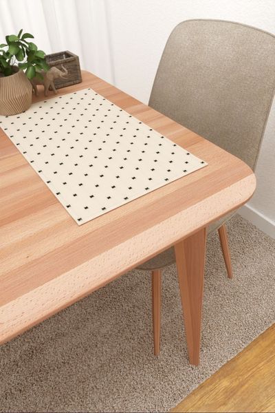 Platzdeckchen Lysel #3J Kreuzmuster in beige