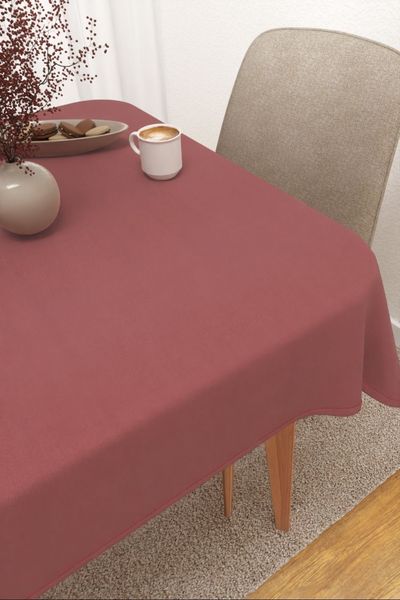 Tischdecke eckig Lysel #3J Avanos in kaminrot