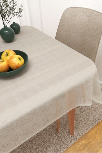 Tischdecke eckig Lysel #3J Blanca in cremeweiß