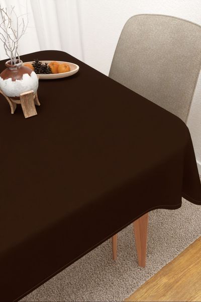 Tischdecke eckig Lysel #3J Enna in schokobraun
