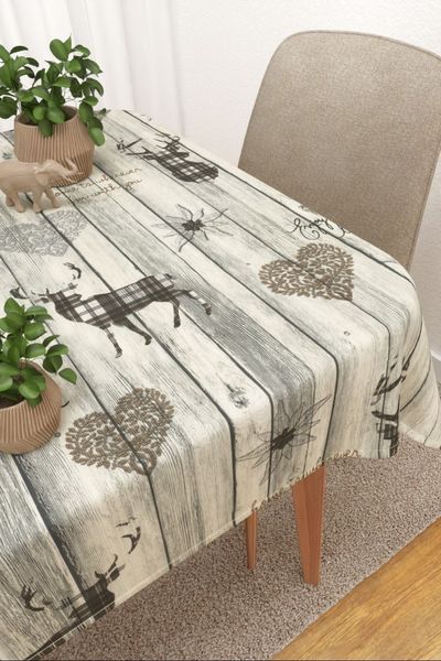 Tischdecke eckig Lysel #3J Kankare in graubeige