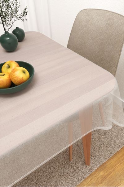 Tischdecke eckig Lysel #3J Mamaris in reinweiß