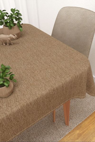 Tischdecke eckig Lysel #3J Matomi in braunbeige