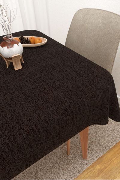 Tischdecke eckig Lysel #3J Matomi in schokobraun