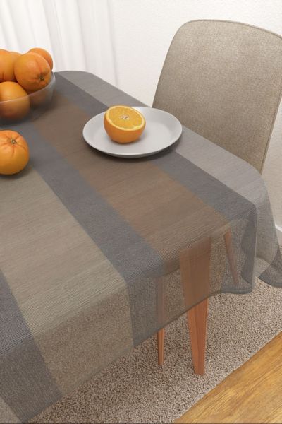 Tischdecke eckig Lysel #3J Mukava in platingrau
