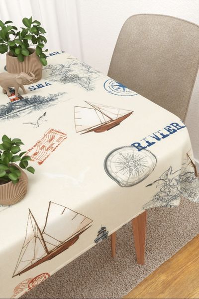 Tischdecke eckig Lysel #3J Nastola in marineblau