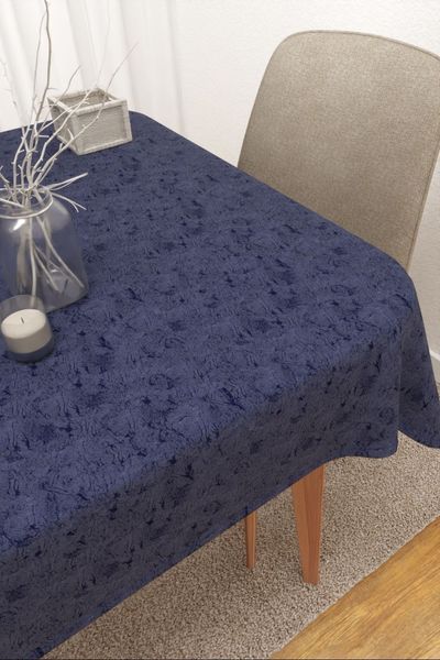 Tischdecke eckig Lysel #3J Rosario in enzianblau