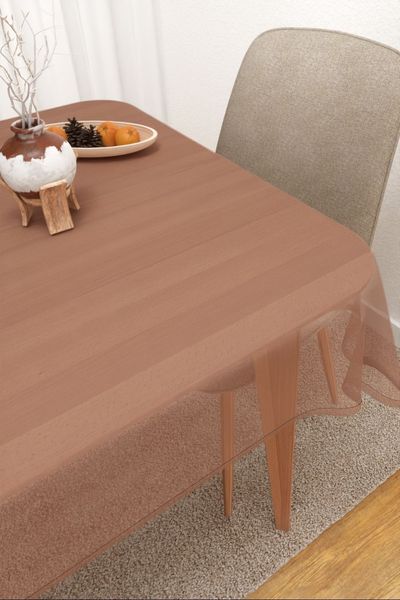 Tischdecke eckig Lysel #3J Satara in blassbraun