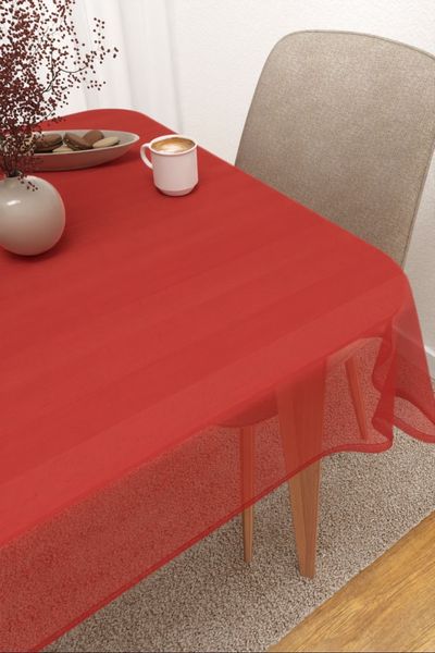 Tischdecke eckig Lysel #3J Satara in kaminrot