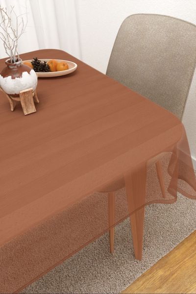 Tischdecke eckig Lysel #3J Satara in rehbraun
