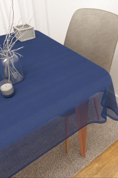 Tischdecke eckig Lysel #3J Satara in saphirblau