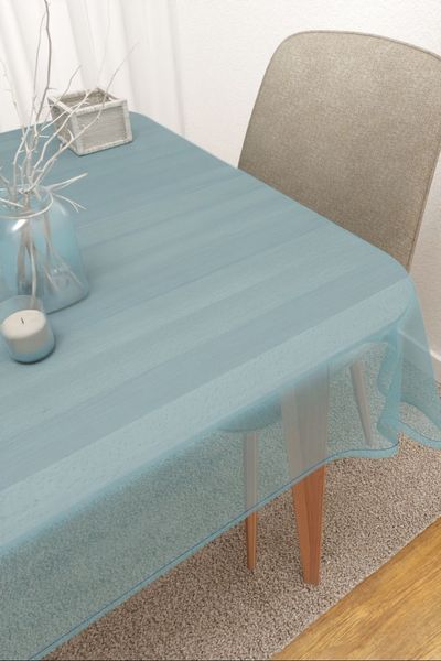Tischdecke eckig Lysel #3J Satara in wasserblau