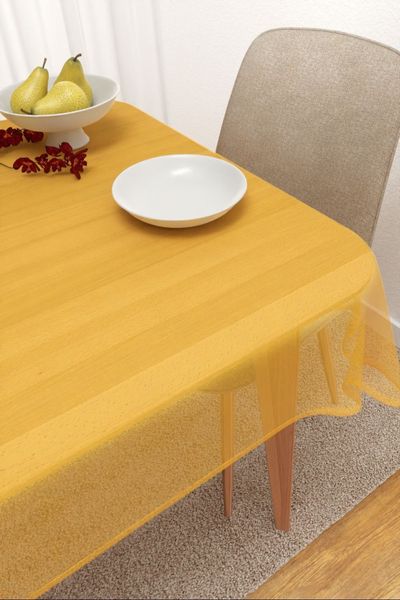 Tischdecke eckig Lysel #3J Satara in zinkgelb