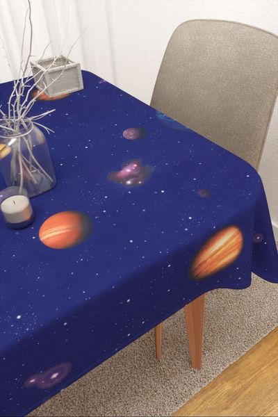Tischdecke eckig Lysel #3J Tilaa in brillantblau