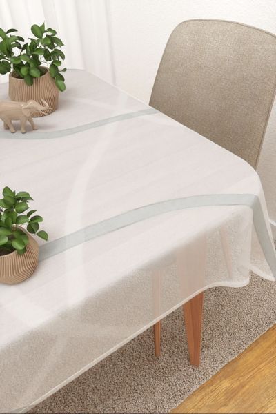 Tischdecke eckig Lysel #3J Vgnet in steingrau