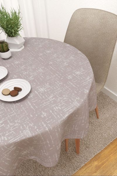 Tischdecke rund Lysel #3J Caudillo in mauve