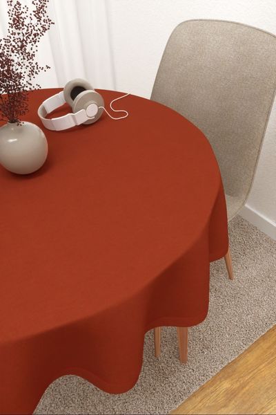 Tischdecke rund Lysel #3J Minitas in orange