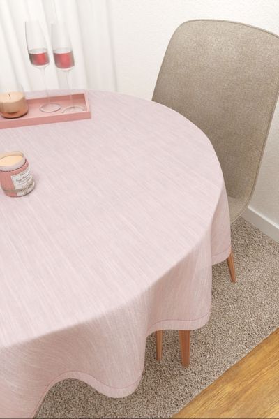 Tischdecke rund Lysel #3J Dori in Rosa