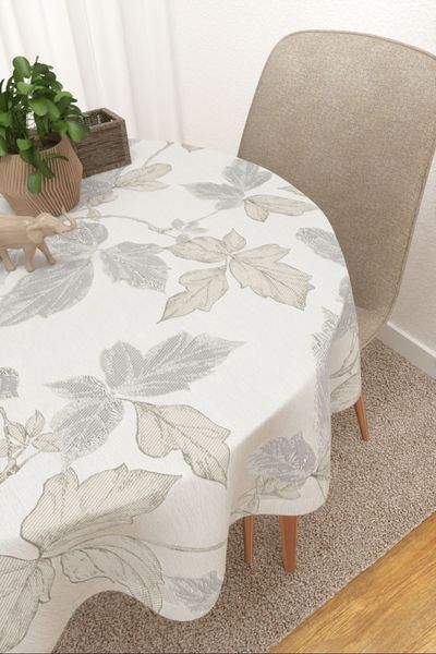 Tischdecke rund Lysel #3J Manigua in orangebraun