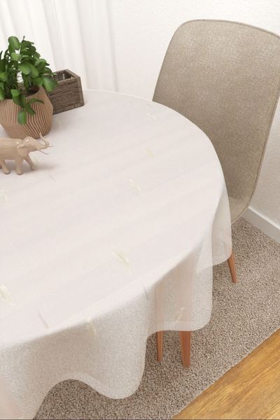 Tischdecke rund Lysel #3J Marquella in beige