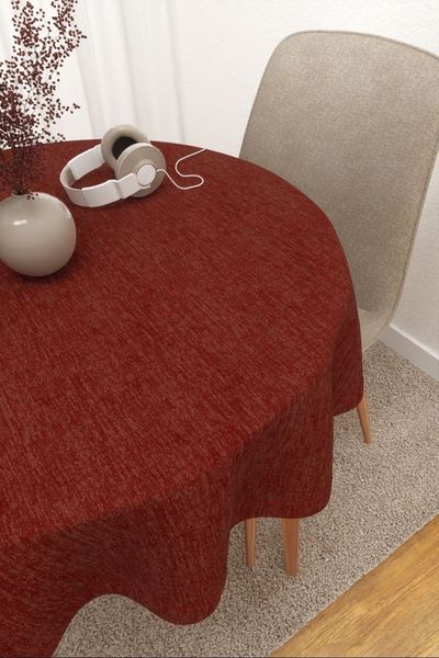Tischdecke rund Lysel #3J Matomi in rotorange