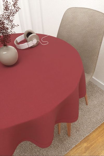 Tischdecke rund Lysel #3J Melena in tomatenrot