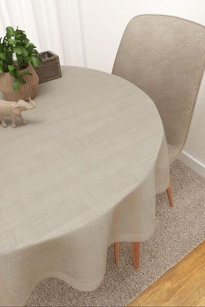 Tischdecke rund Lysel #3J Nayla in beige