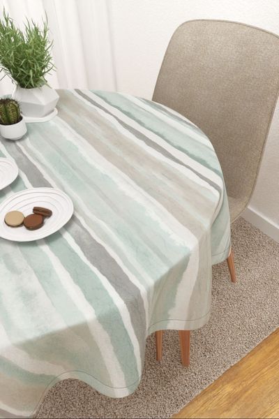 Tischdecke rund Lysel #3J Pintada in mint