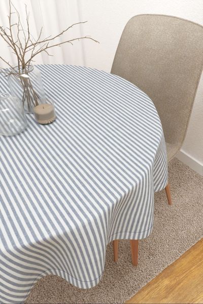Tischdecke rund Lysel #3J Portera in blau