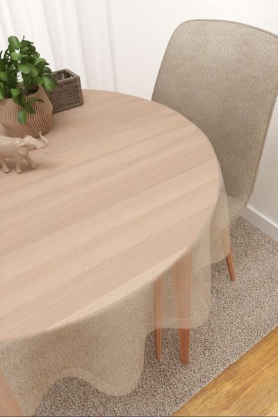 Tischdecke rund Lysel #3J Satara in beige