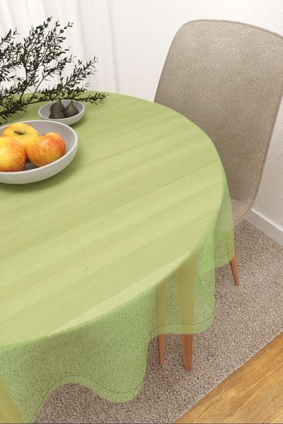 Tischdecke rund Lysel #3J Satara in grn