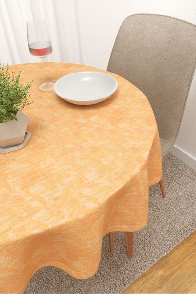 Tischdecke rund Lysel #3J Yecorato in orange