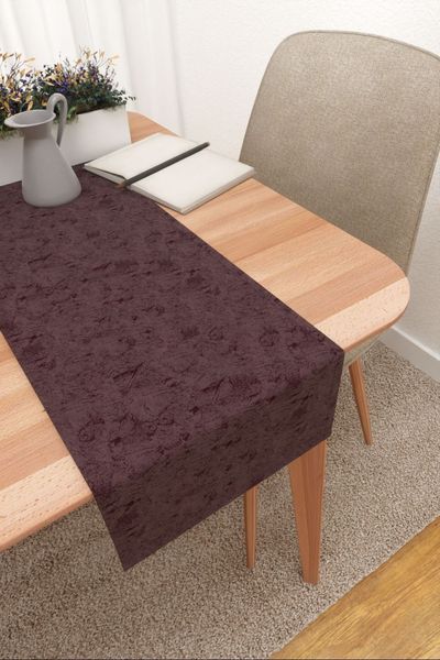 Tischlufer Lysel #3J Rosario in aubergine