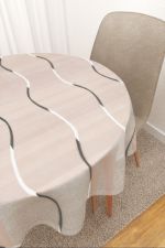 Vorschau Tischdecke rund Lysel #2T Konya in beige grau