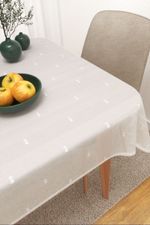 Tischdecke eckig in weiß