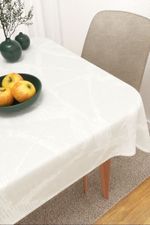 Tischdecke eckig in Weiß