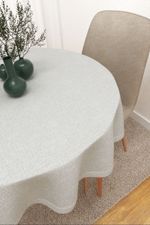 Tischdecke rund in grau