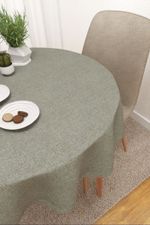 Tischdecke rund in grau