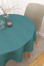 Tischdecke rund in blau