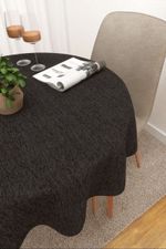 Tischdecke rund in grau