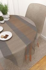 Tischdecke rund in Grau